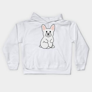 White French Bulldog Kids Hoodie